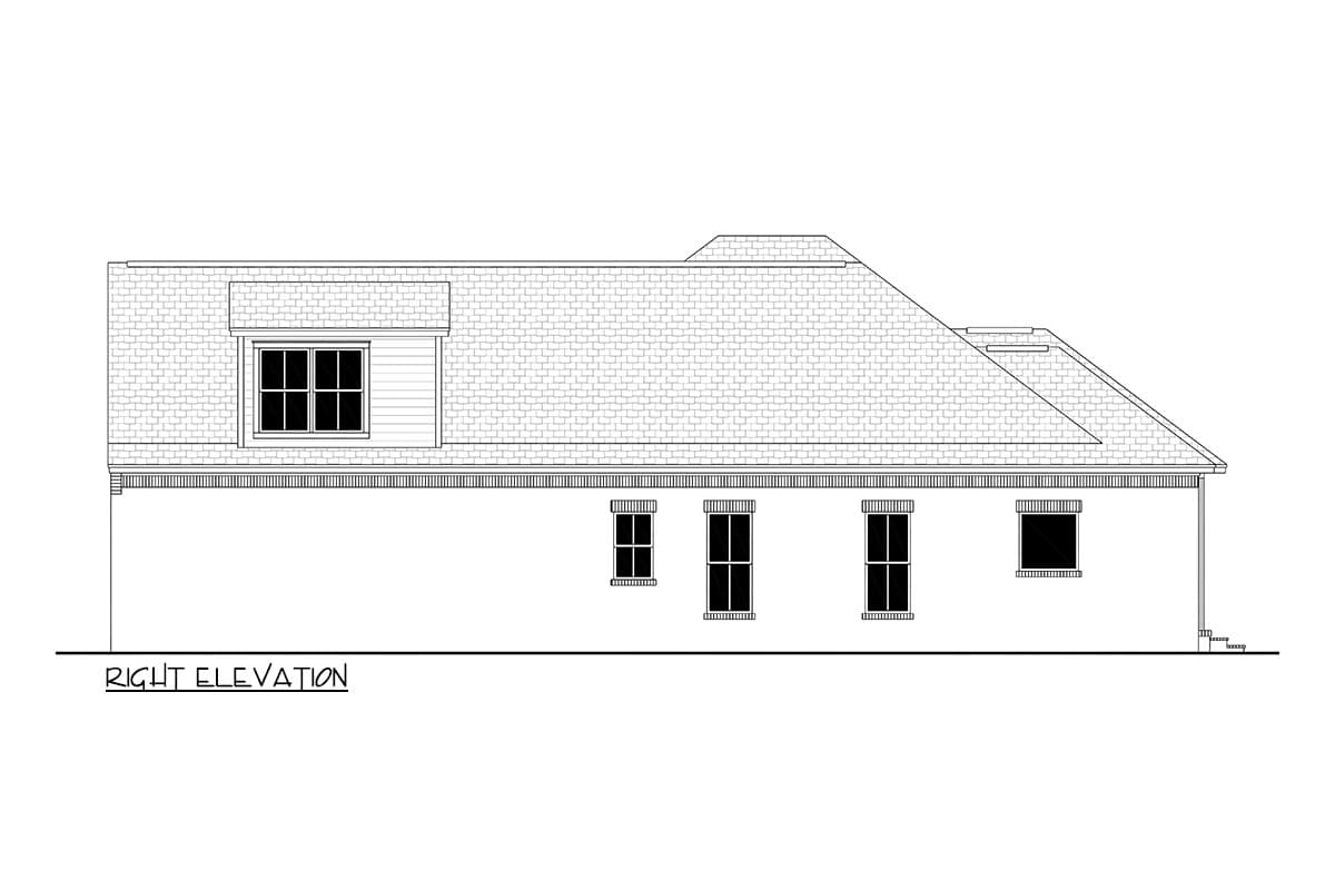 Plan 51722HZ: Flexible French Country House Plan with 3 to 5 Beds - 2180 Sq Ft - Image #7 - Acadian, French Country, Louisiana-Style, Southern