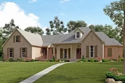 4 Bed French Country with Upstairs Expansion