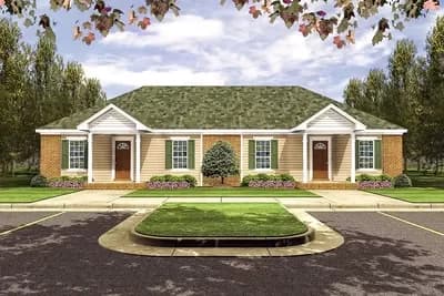 Open Living Duplex with Flipped 825 Square Foot 2 Bed and 2 Bath Units
