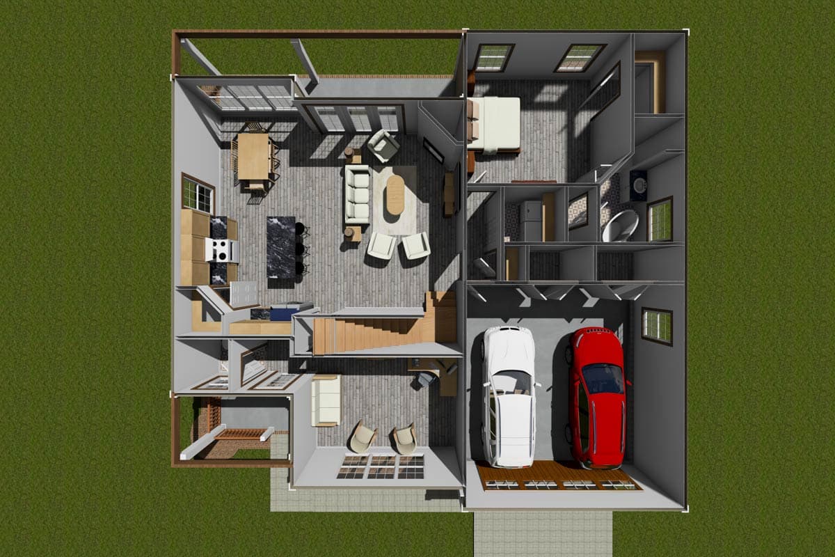 Plan 52205WM: Traditional Home Plan with Flex Room - Image #7 - Farmhouse, Traditional