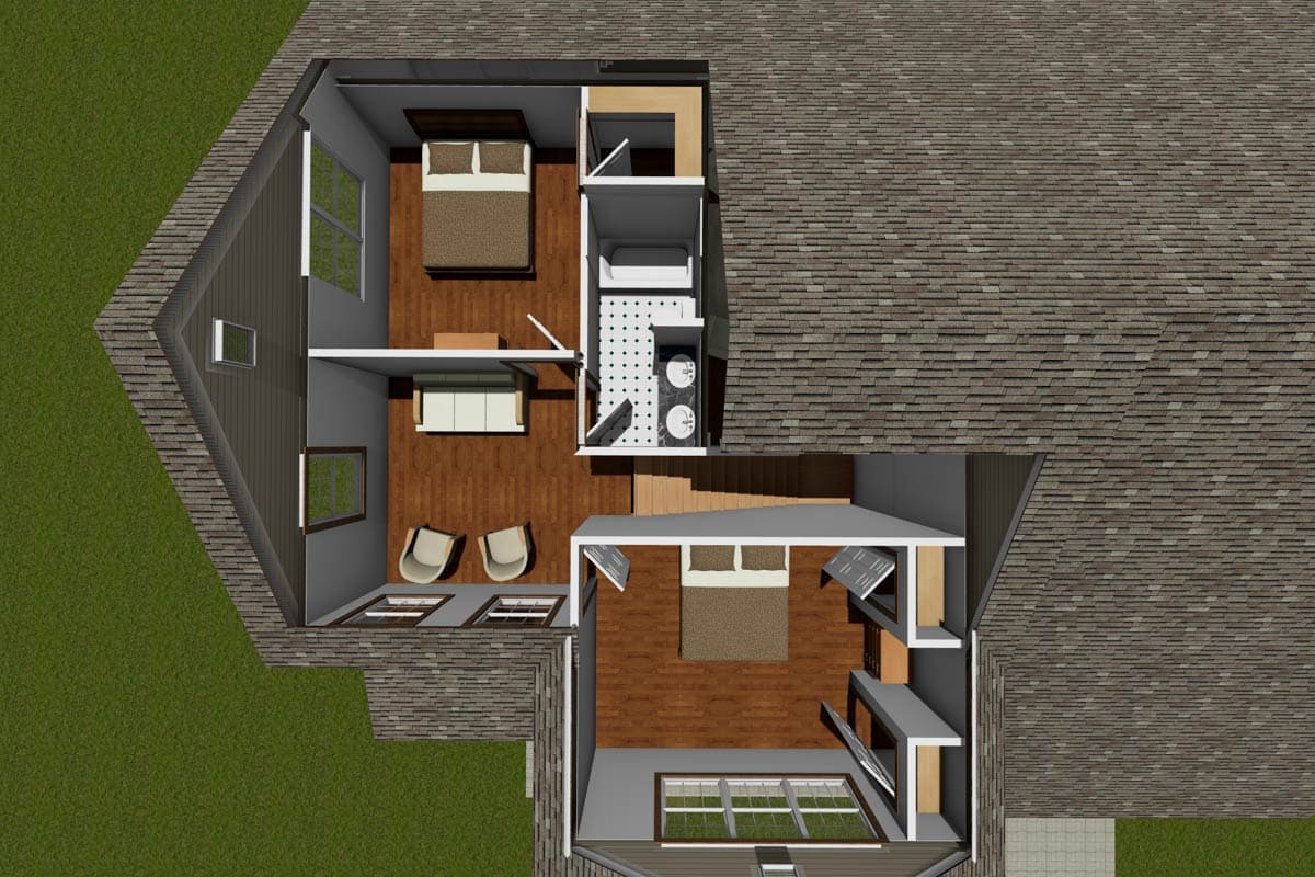 Plan 52205WM: Traditional Home Plan with Flex Room - Image #8 - Farmhouse, Traditional