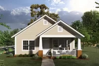 Two Bedroom Starter Home Plan - 1147 Sq Ft