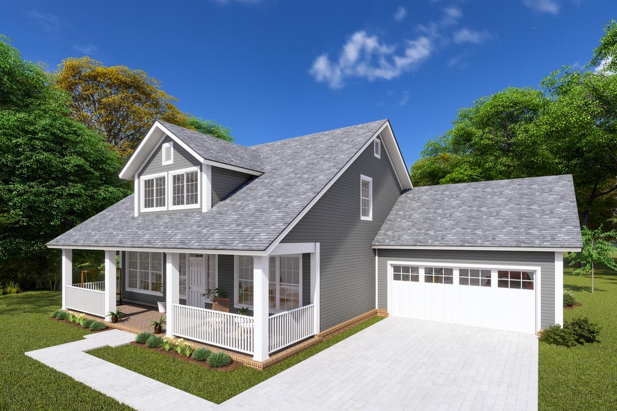 Plan 52222WM: Cozy Cottage With Removable Garage - Image #5 - Country, Craftsman