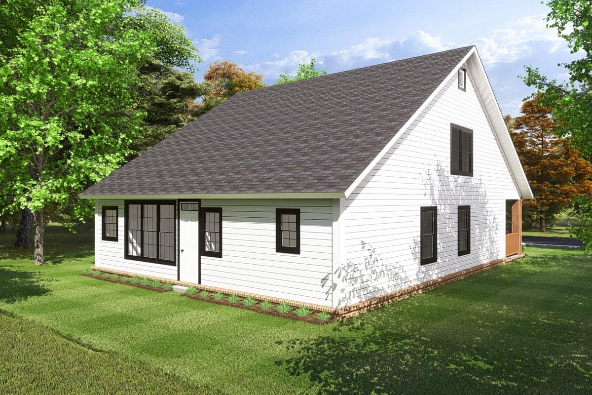 Plan 52223WM: Cozy Country Cottage With Garage Option - Image #4 - Cottage, Country, Craftsman