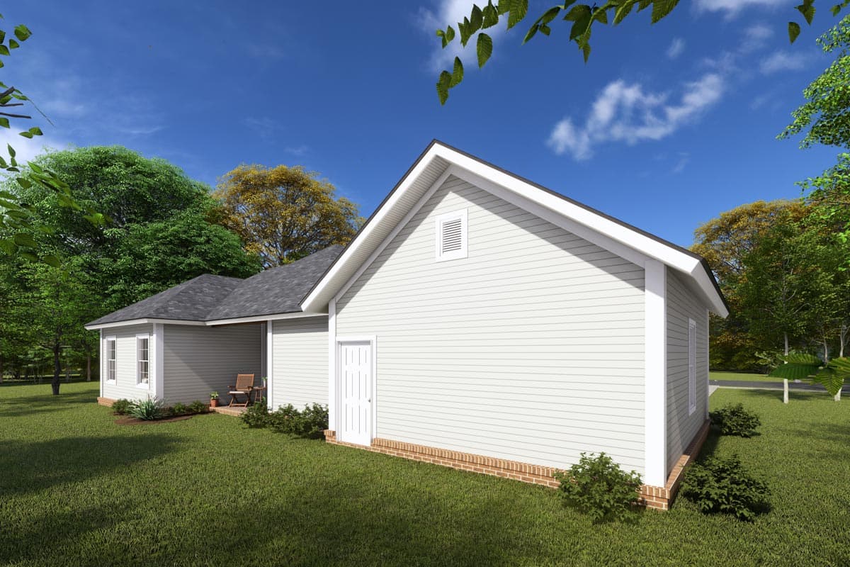 Plan 52226WM: Tidy 3 Bedroom Bungalow House Plan with 2-Car Garage - 1426 Sq Ft - Image #4 - Cottage, Country
