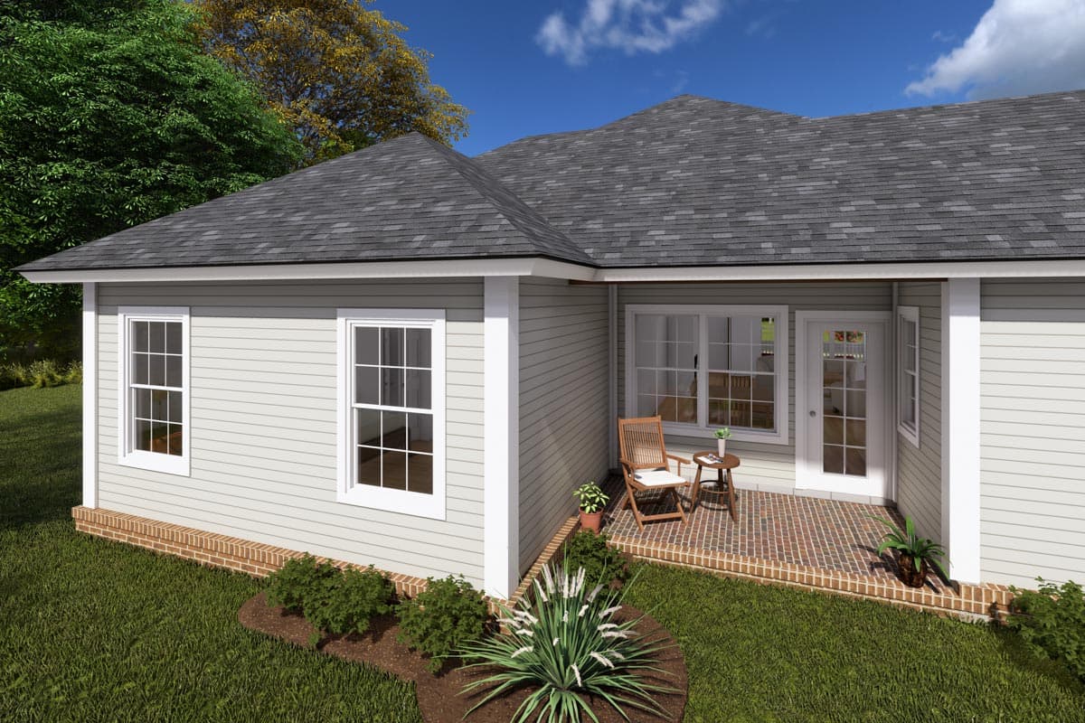 Plan 52226WM: Tidy 3 Bedroom Bungalow House Plan with 2-Car Garage - 1426 Sq Ft - Image #5 - Cottage, Country