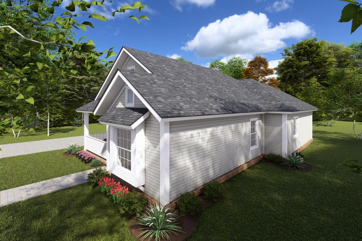 Plan 52226WM: Tidy 3 Bedroom Bungalow House Plan with 2-Car Garage - 1426 Sq Ft - Image #6 - Cottage, Country