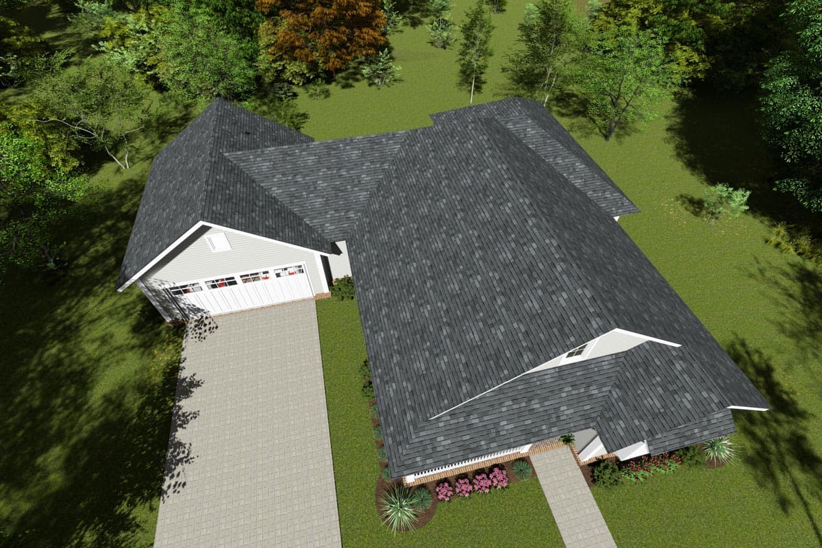 Plan 52226WM: Tidy 3 Bedroom Bungalow House Plan with 2-Car Garage - 1426 Sq Ft - Image #8 - Cottage, Country