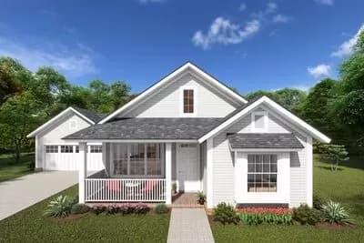 Tidy 3 Bedroom Bungalow House Plan with 2-Car Garage - 1426 Sq Ft