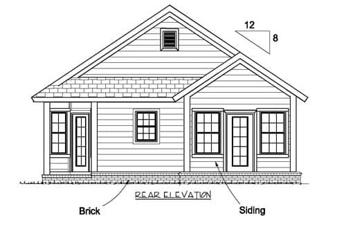 Plan 52231WM: Cozy Country Cottage - 1381 Sq Ft - Image #9 - Cottage, Country