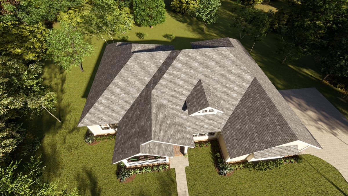 Plan 52238WM: One-Story Country House Plan with 4 Bedrooms and 2 Porches - 2193 Sq Ft - Image #7 - Country, Traditional