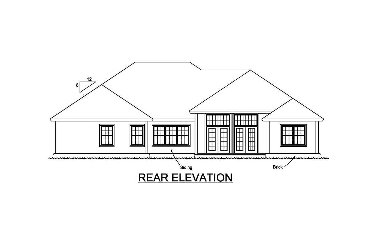 Plan 52238WM: One-Story Country House Plan with 4 Bedrooms and 2 Porches - 2193 Sq Ft - Image #10 - Country, Traditional