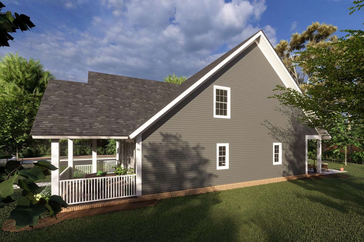 Plan 52240WM: 2-Story Country Cottage House Plan with Four Bedrooms in a Narrow Footprint - 1940 Sq Ft - Image #4 - Cottage, Country, Traditional