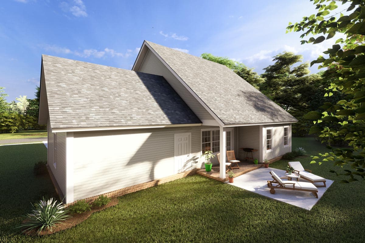 Plan 52241WM: Four Bedroom Country House Plan with 2-Car Garage - 1940 Sq Ft - Image #4 - Cottage, Country, Traditional