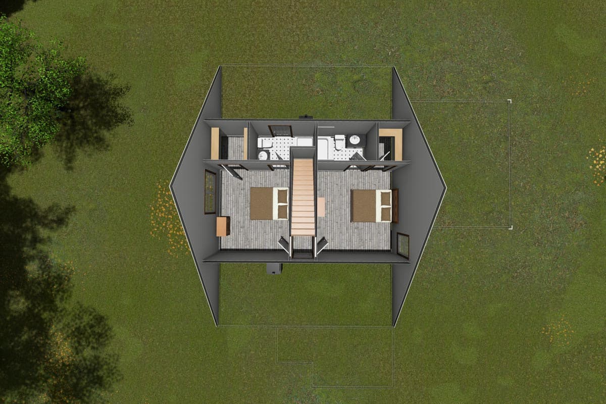 Plan 52241WM: Four Bedroom Country House Plan with 2-Car Garage - 1940 Sq Ft - Image #9 - Cottage, Country, Traditional