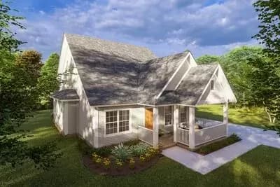Four Bedroom Country House Plan with 2-Car Garage - 1940 Sq Ft
