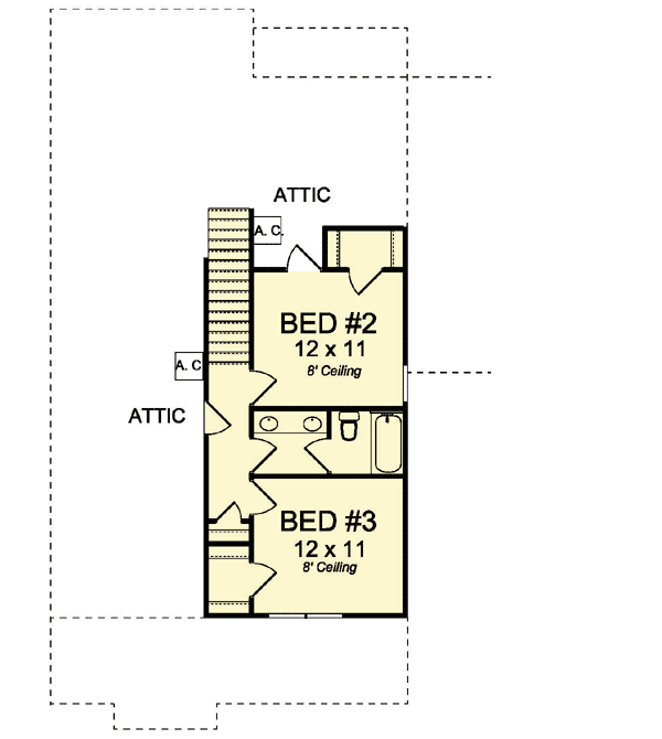Plan 52244WM: First Floor Master Suite - Floor Plan - 2nd Floor - Country