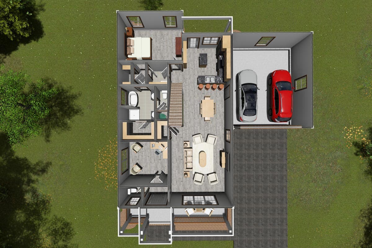 Plan 52244WM: First Floor Master Suite - Image #7 - Country