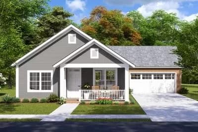 3 Bed Narrow Lot Cottage with Garage - 1397 Sq Ft