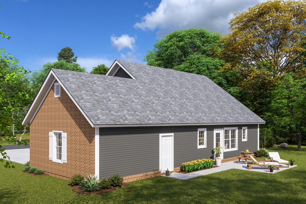 Plan 52252WM: 3 Bed Bungalow with Attached 2-Car Garage - 1717 Sq Ft - Image #4 - Bungalow, Cottage, Country