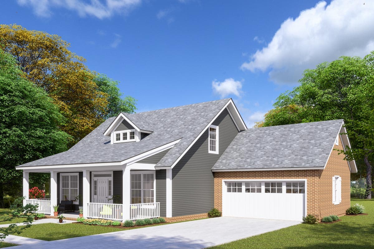 Plan 52252WM: 3 Bed Bungalow with Attached 2-Car Garage - 1717 Sq Ft - Image #5 - Bungalow, Cottage, Country