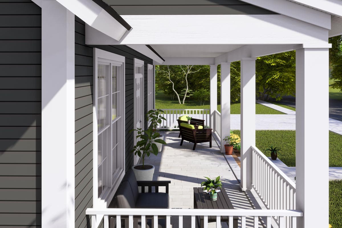 Plan 52252WM: 3 Bed Bungalow with Attached 2-Car Garage - 1717 Sq Ft - Image #6 - Bungalow, Cottage, Country