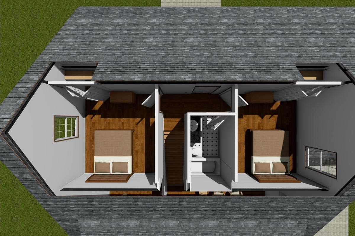 Plan 52252WM: 3 Bed Bungalow with Attached 2-Car Garage - 1717 Sq Ft - Image #9 - Bungalow, Cottage, Country