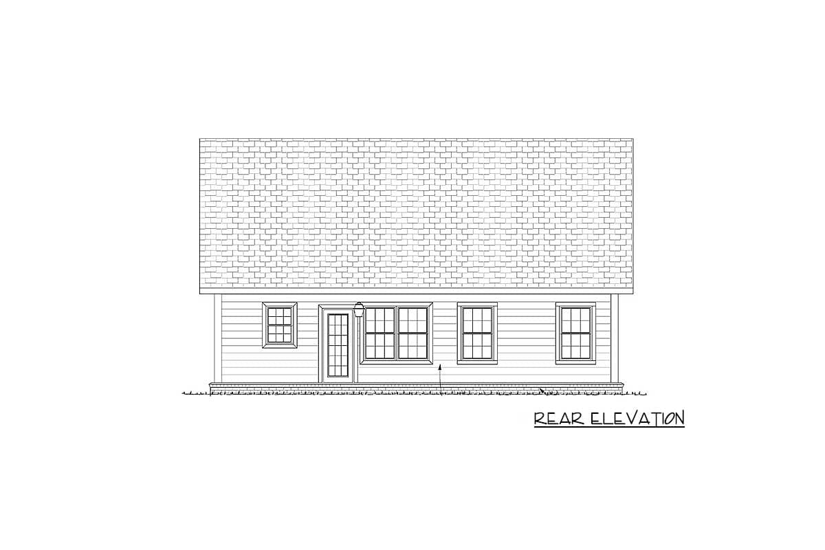 Plan 52258WM: Three Bedroom Cottage House Plan - 1288 Sq Ft - Image #9 - Cape Cod, Cottage