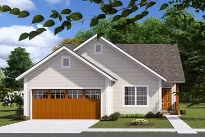 Three Bedroom Cottage House Plan - 1288 Sq Ft