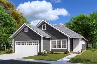 Three Bedroom House Plan with a Plus a Home Office / Study - 1545 Sq Ft