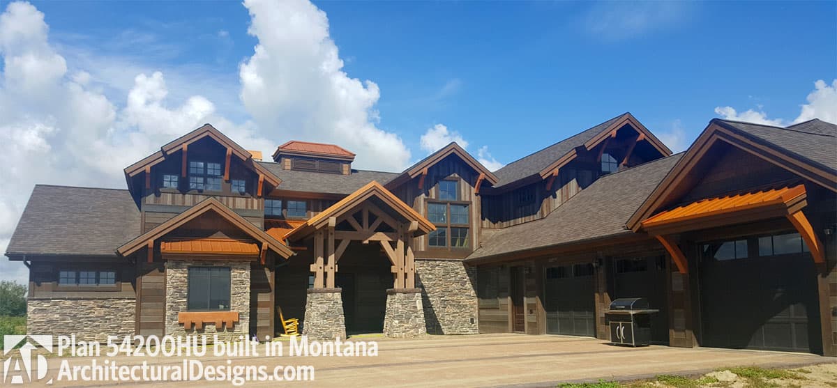 build gallery item - House Plan 54200HU comes to life in Montana!