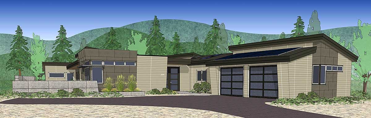 Plan 54201HU: Modern Living with Passive Solar Features - Image #21 - Contemporary, Mid Century Modern, Modern, Mountain, Ranch