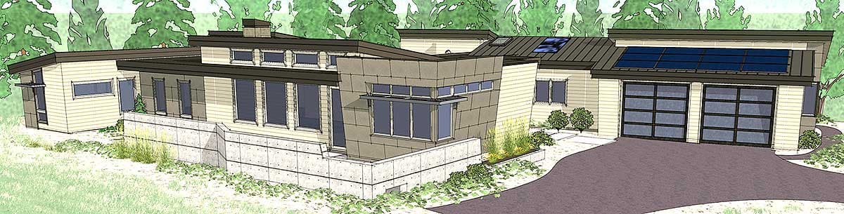 Plan 54201HU: Modern Living with Passive Solar Features - Image #22 - Contemporary, Mid Century Modern, Modern, Mountain, Ranch