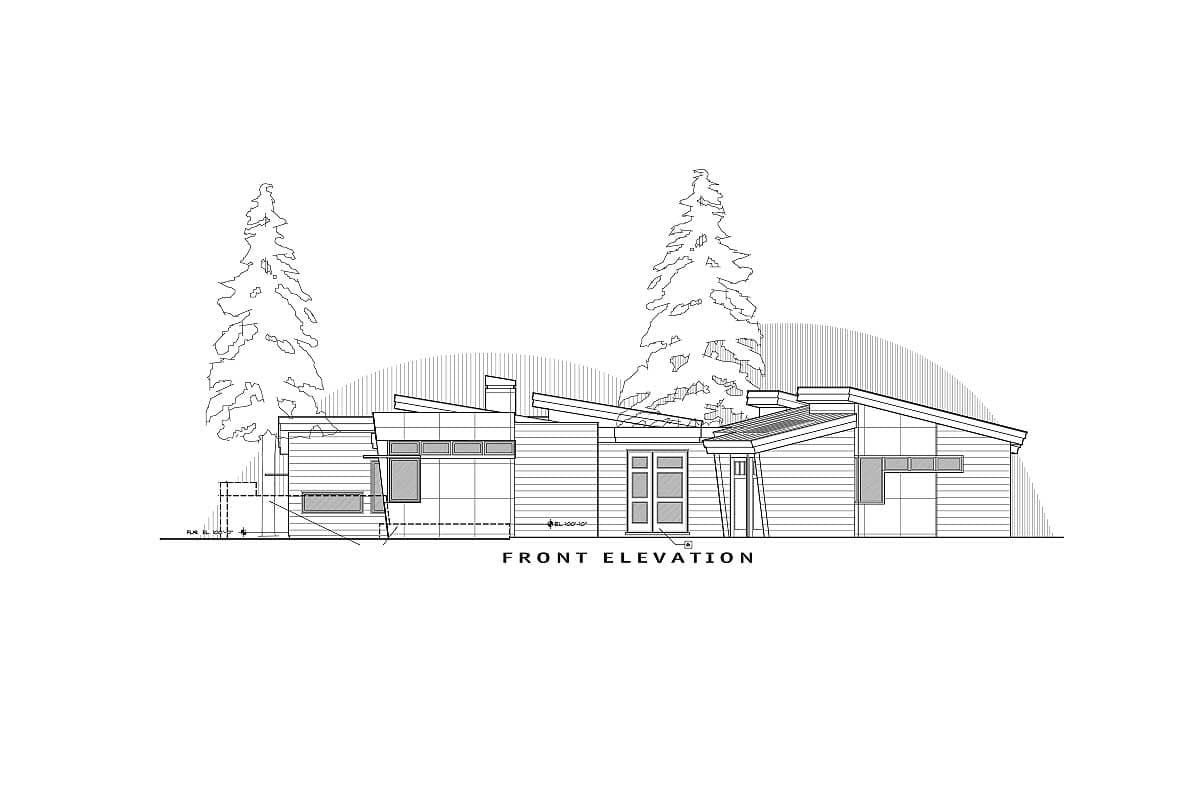 Plan 54201HU: Modern Living with Passive Solar Features - Image #23 - Contemporary, Mid Century Modern, Modern, Mountain, Ranch
