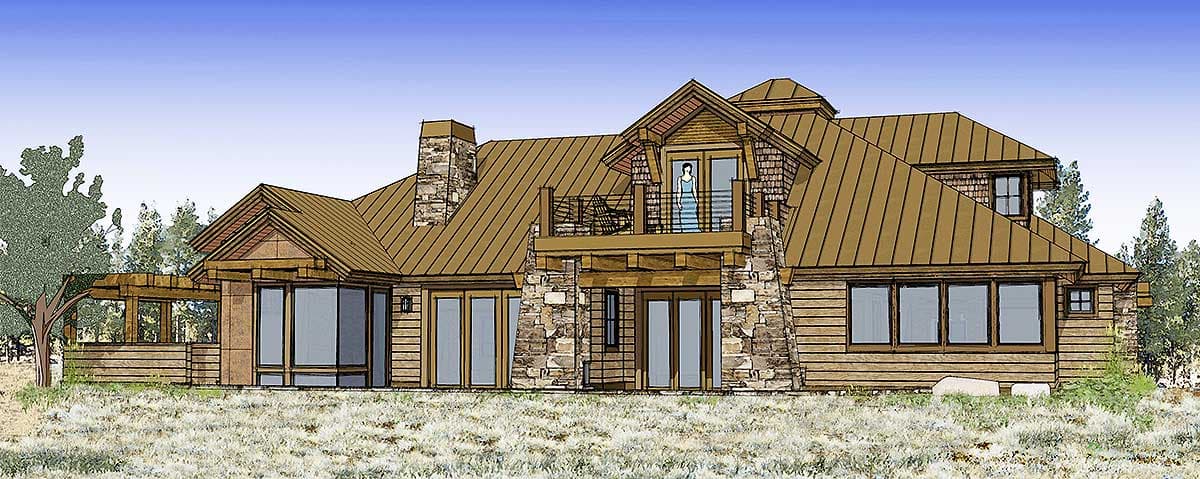 Plan 54203HU: Splendid Mountain Lodge With Two Masters - Image #28 - Craftsman, Mountain, Rustic