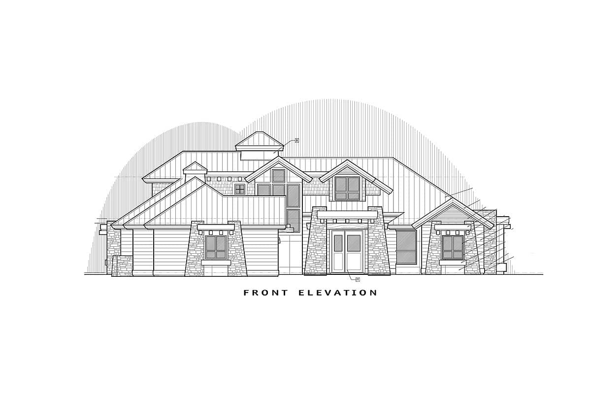 Plan 54203HU: Splendid Mountain Lodge With Two Masters - Image #29 - Craftsman, Mountain, Rustic