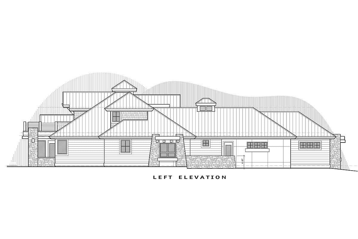 Plan 54203HU: Splendid Mountain Lodge With Two Masters - Image #30 - Craftsman, Mountain, Rustic