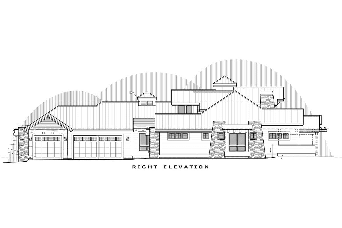 Plan 54203HU: Splendid Mountain Lodge With Two Masters - Image #32 - Craftsman, Mountain, Rustic