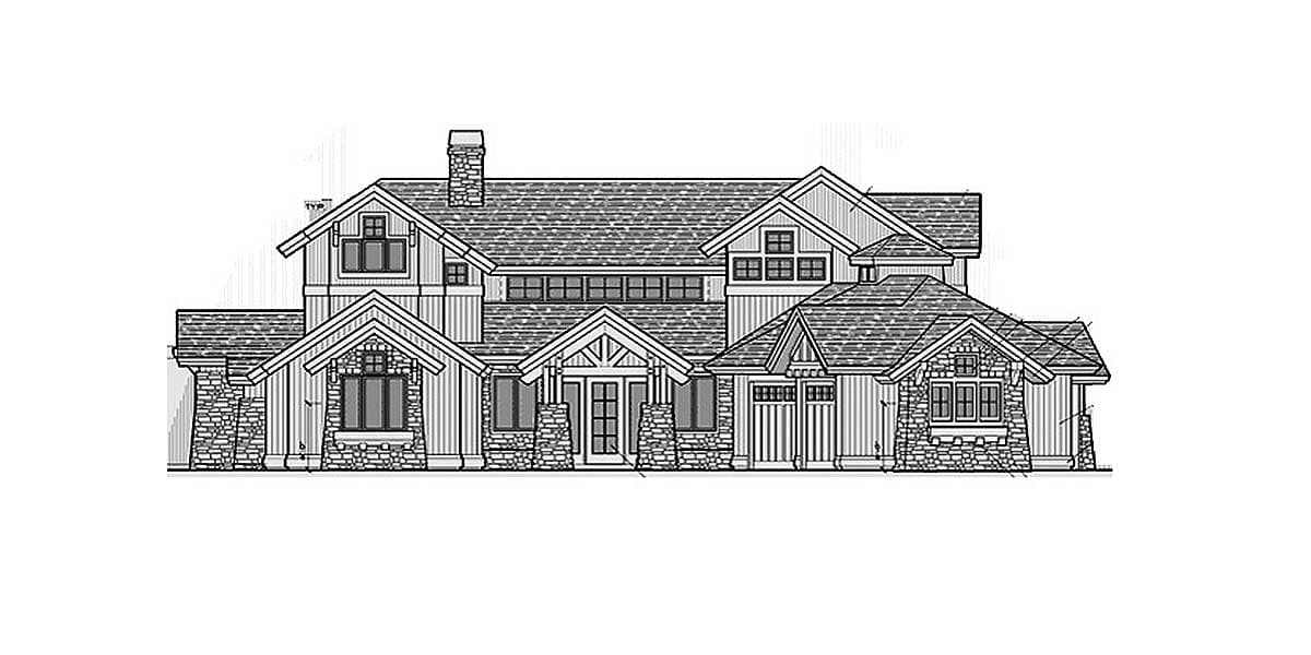 Plan 54204HU: Mountain Luxury With Bridge Balcony - Image #28 - Craftsman, Mountain, Northwest, Rustic