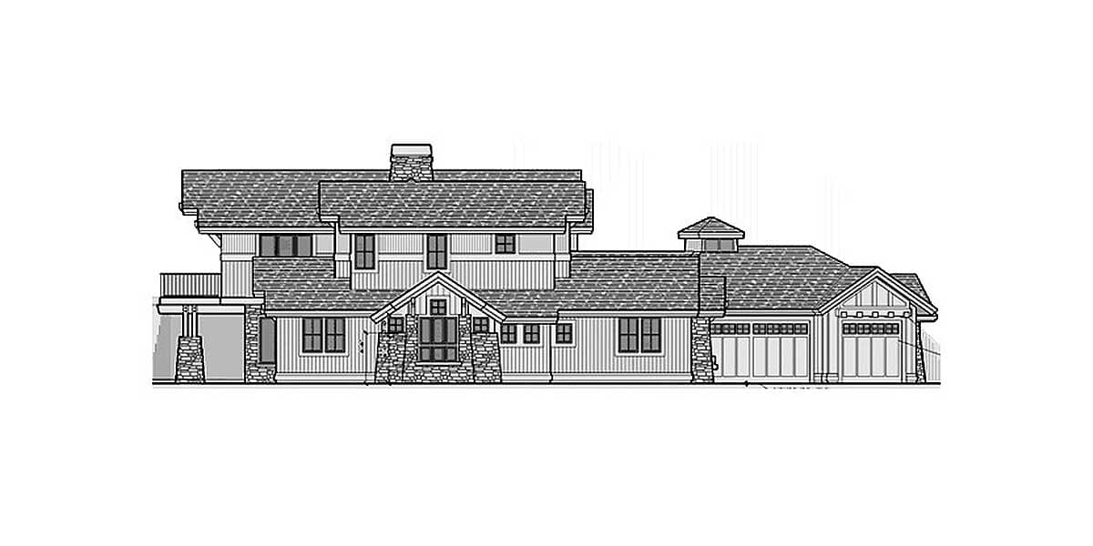 Plan 54204HU: Mountain Luxury With Bridge Balcony - Image #29 - Craftsman, Mountain, Northwest, Rustic