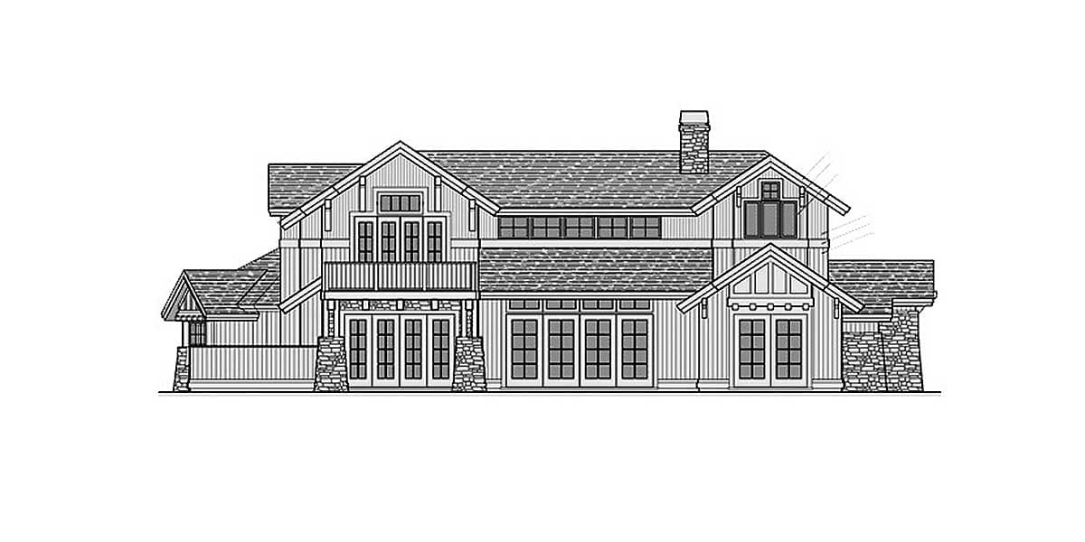 Plan 54204HU: Mountain Luxury With Bridge Balcony - Image #30 - Craftsman, Mountain, Northwest, Rustic