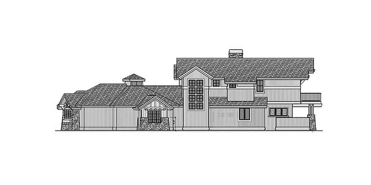Plan 54204HU: Mountain Luxury With Bridge Balcony - Image #31 - Craftsman, Mountain, Northwest, Rustic