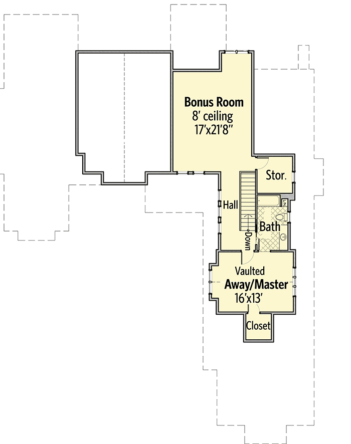 Plan 54210HU: 4 Bed Mountain Craftsman Beauty - Floor Plan - 2nd Floor - Craftsman, Mountain, Rustic, Vacation