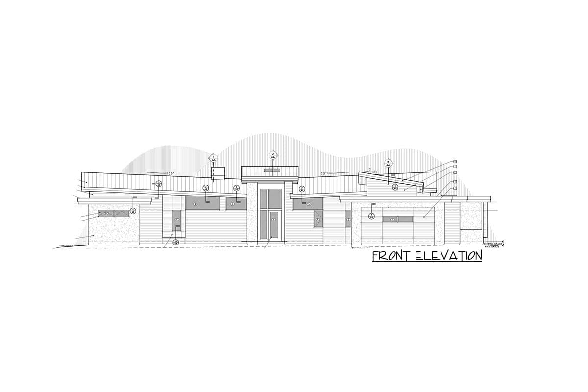 Plan 54218HU: Light-filled Contemporary Home Plan with Rooftop Deck - Image #58 - Contemporary, Mid Century Modern, Modern