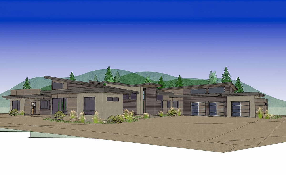 Plan 54218HU: Light-filled Contemporary Home Plan with Rooftop Deck - Image #54 - Contemporary, Mid Century Modern, Modern