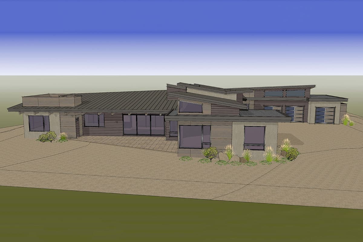 Plan 54218HU: Light-filled Contemporary Home Plan with Rooftop Deck - Image #55 - Contemporary, Mid Century Modern, Modern