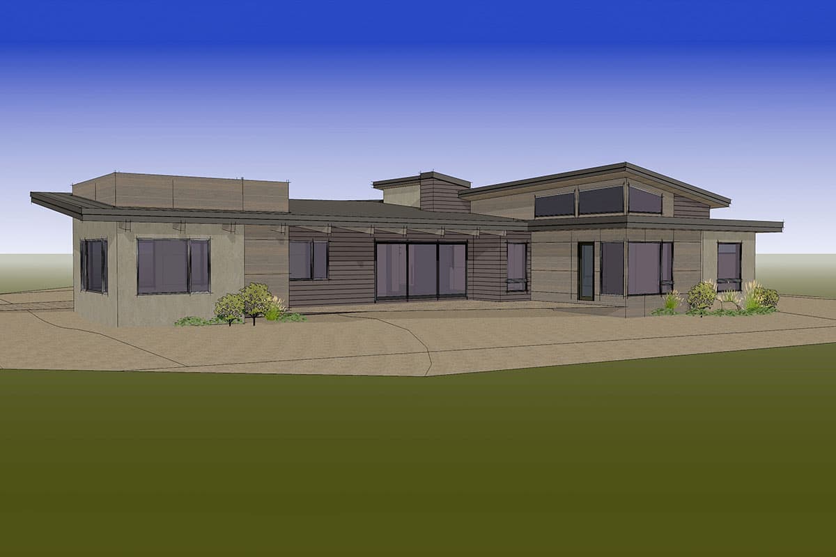 Plan 54218HU: Light-filled Contemporary Home Plan with Rooftop Deck - Image #56 - Contemporary, Mid Century Modern, Modern