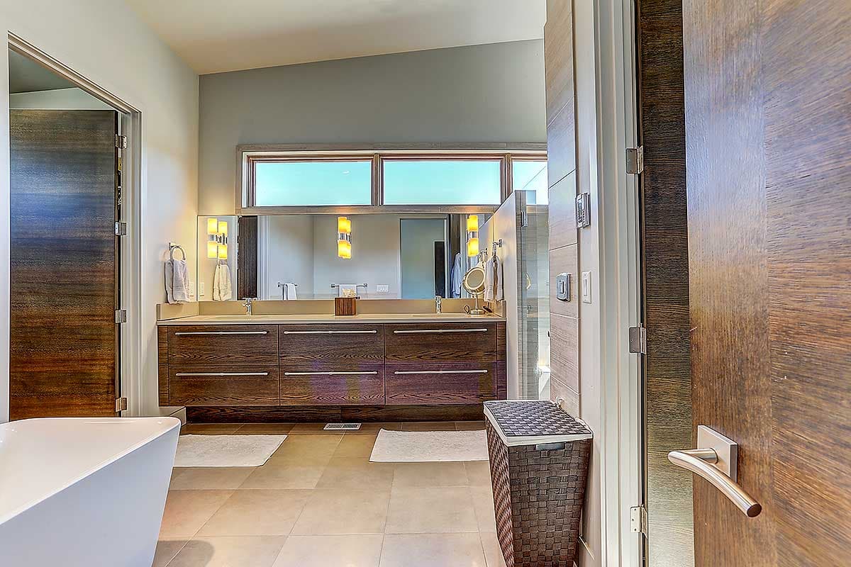 Plan 54219HU: Contemporary Split-Bed House Plan with Expansive Views From Rear Windows - Image #30 - Contemporary, Mid Century Modern, Northwest