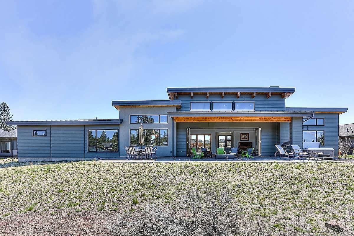 Plan 54219HU: Contemporary Split-Bed House Plan with Expansive Views From Rear Windows - Image #4 - Contemporary, Mid Century Modern, Northwest