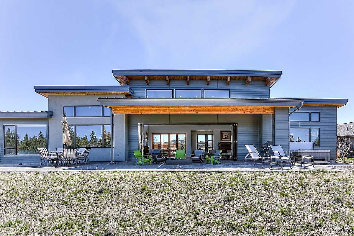 Plan 54219HU: Contemporary Split-Bed House Plan with Expansive Views From Rear Windows - Image #5 - Contemporary, Mid Century Modern, Northwest